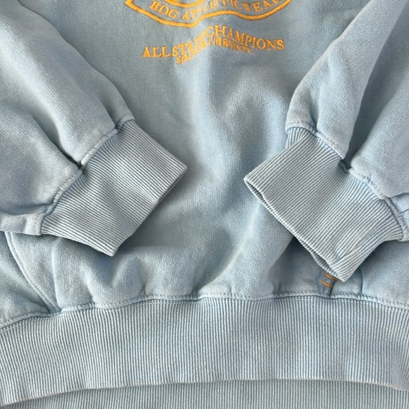 BDG Urban Outfitters Wilder Pullover Crew Neck {Lt Blue/Gold} M - Picture 8 of 8